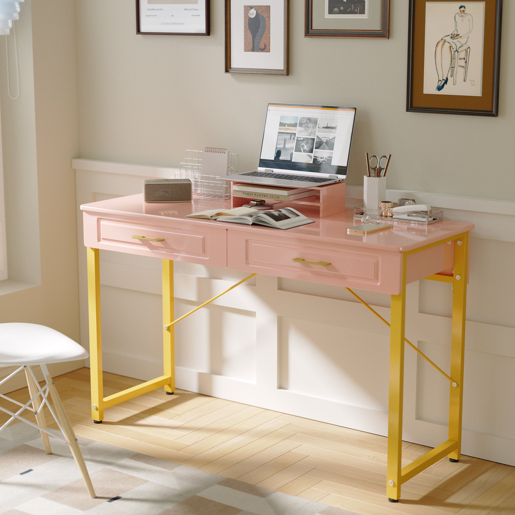 Rose gold computer desk hotsell